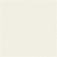 Beige Twisted Tailor Geometric Wallpaper