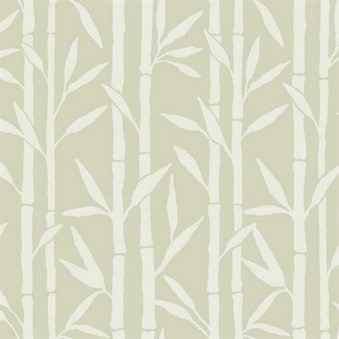 Beige Vertical Bamboo Reed Grove Wallpaper