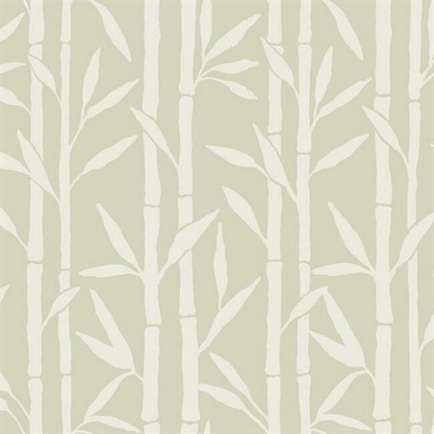 Beige Vertical Bamboo Reed Grove Wallpaper