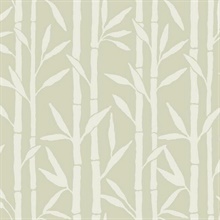 Beige Vertical Bamboo Reed Grove Wallpaper