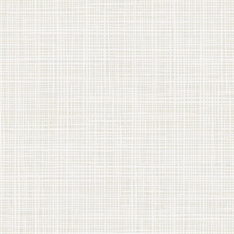 Beige & White Abstract Faux Weave Texture Wallpaper