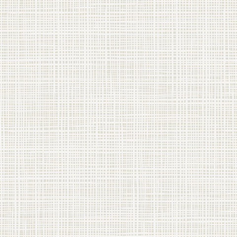 Beige & White Abstract Faux Weave Texture Wallpaper