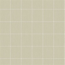 Beige & White Skinny Lined Ginham Wallpaper