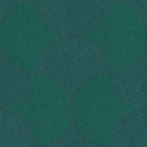 Bel Air Teal Geometric Fan Wallpaper