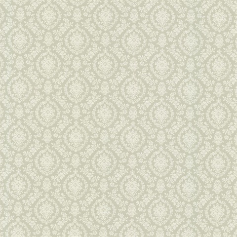 Bella Green Damask