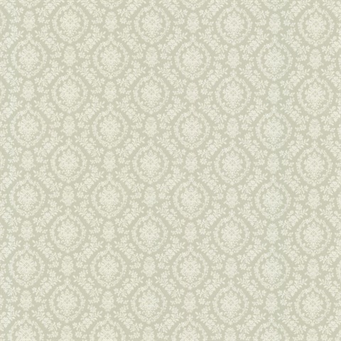 Bella Green Damask