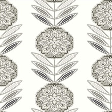 Belle Mushroom Modern Medallion Wallpaper