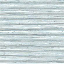 Bellport Aqua Faux Textured Wood Slats Wallpaper