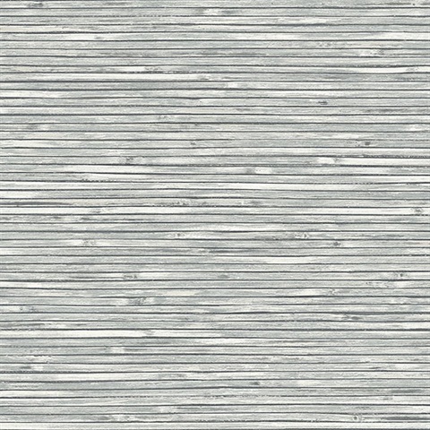 Bellport Dark Grey Faux Textured Wood Slats Wallpaper