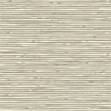 Bellport Ivory Faux Textured Wood Slats Wallpaper