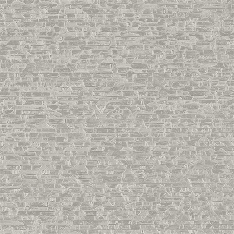 Belvedere Grey Faux Slate Stone Wallpaper