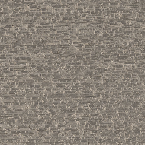 Belvedere Taupe Faux Slate Stone Wallpaper