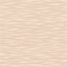 Benson Coral Horizontal Textured Faux Linen Wallpaper