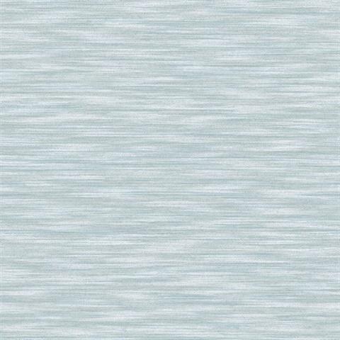 Benson Light Blue Horizontal Textured Faux Linen Wallpaper