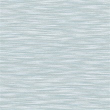 Benson Light Blue Horizontal Textured Faux Linen Wallpaper