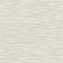 Benson Light Grey Horizontal Textured Faux Linen Wallpaper