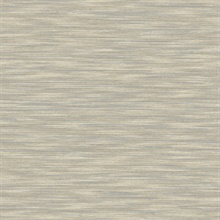 Benson Taupe Horizontal Faux Fabric Wallpaper