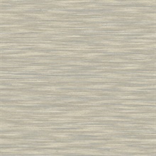 Benson Taupe Horizontal Textured Faux Linen Wallpaper