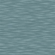Benson Turquoise Horizontal Textured Faux Linen Wallpaper