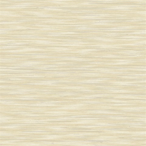 Benson Yellow Horizontal Faux Fabric Wallpaper