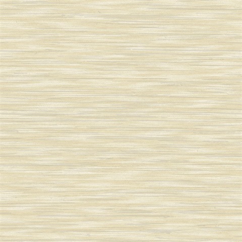 Benson Yellow Horizontal Textured Faux Linen Wallpaper