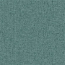 Bentley Teal Faux Linen Wallpaper
