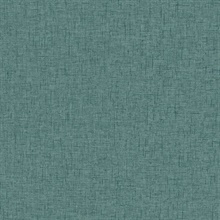 Bentley Teal Faux Linen Wallpaper