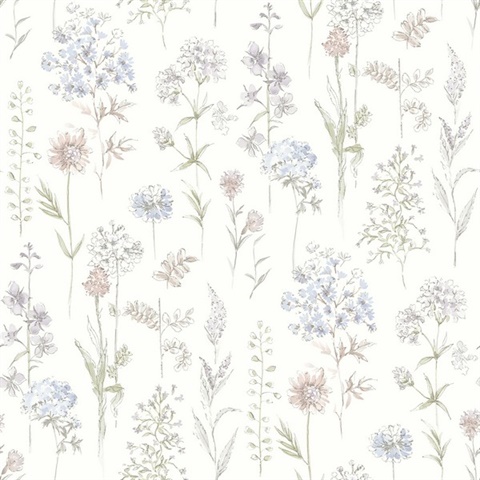 Bergamot Lavender Wildflower Wallpaper