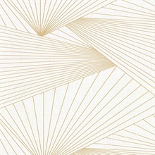 Berkeley Off-White Geometric Fan Faux Linen Vinyl Wallpaper