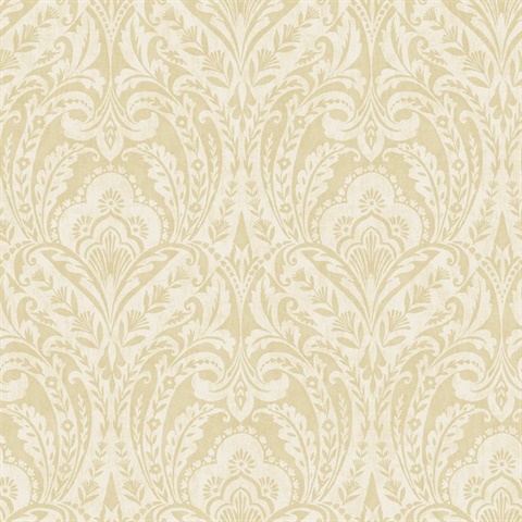 Berkshire Butter Damask Wallpaper