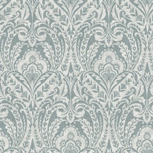 Berkshire Denim Damask Wallpaper
