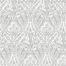 Berkshire Grey Damask Wallpaper