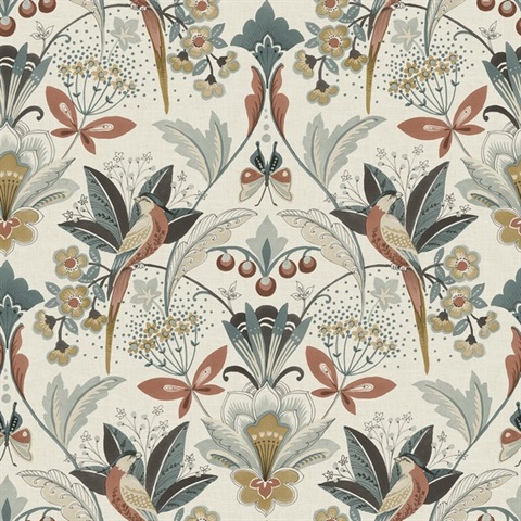 Bernadette Spice Garden Wilderness Bird Wallpaper