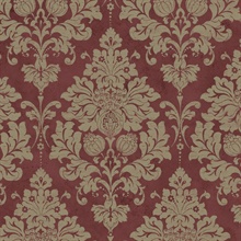 Berry Red Large Classic Damask Wallpaper