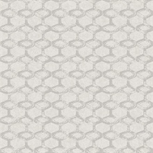 Besi Silver Honeycomb Tiled Metallic Wallpaper