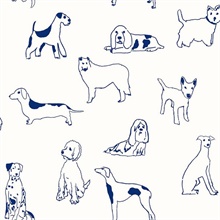 Best in Show Indigo Peel and Stick Wallpaper