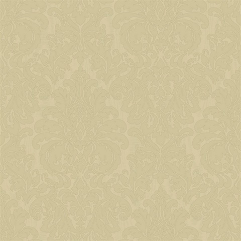 Betina Gold Silk Damask Wallpaper