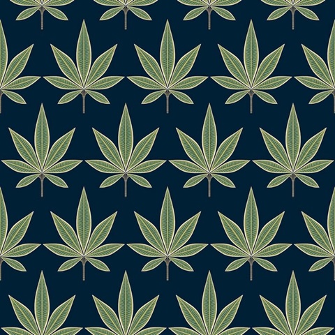 Bicton Hello Spring Fern Leaf Toile Wallpaper