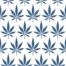 Bicton Tranquil Blue Fern Leaf Toile Wallpaper