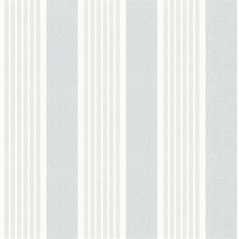 Bingley Light Blue Embellished Stripe Wallpaper