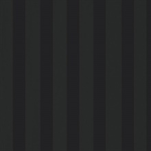 Black and Ebony Matte Shiny Stripe Prepasted Wallpaper