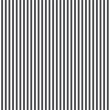 Black and Ebony Vertical 6mm Stripe Prepasted Wallpaper