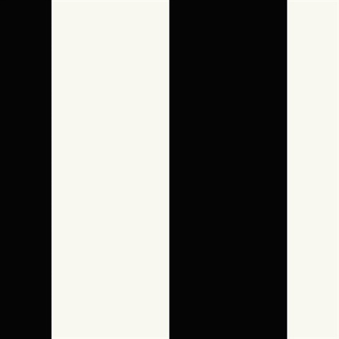 Black and White Vertical 5.25in Stripe Prepasted Wallpaper