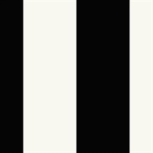 Black and White Vertical 5.25in Stripe Prepasted Wallpaper