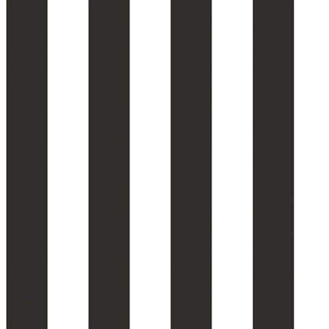 Black Awning Stripe Wallpaper