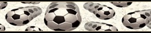 Black Beckham Black Soccer Balls Motion Border