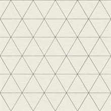 Black &amp; Beige Ridge Geometric Triangles Wallpaper