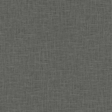 Black Crosshatch Linen Wallpaper