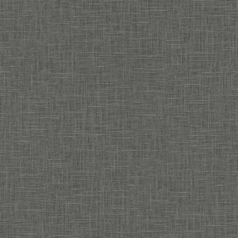 Black Crosshatch Linen Wallpaper
