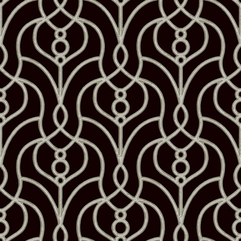 Black Divine Trellis Wallpaper